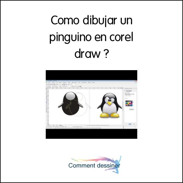 Como dibujar un pinguino en corel draw